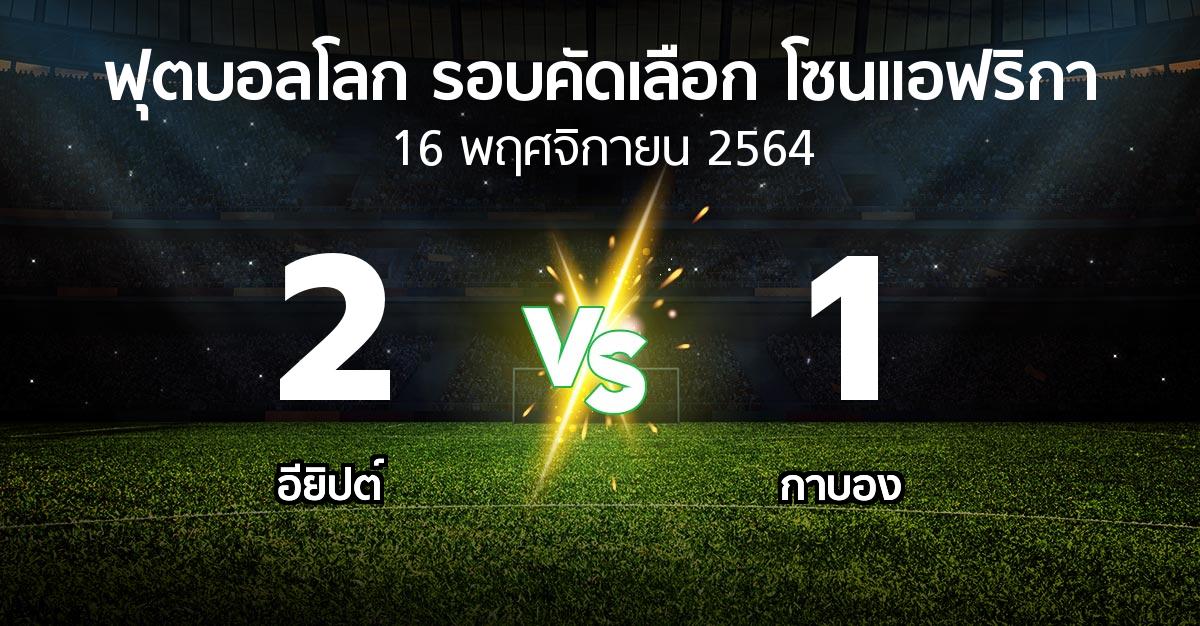 ผลบอล : อียิปต์ vs กาบอง (ฟุตบอลโลก-รอบคัดเลือก-โซนแอฟริกา 2019-2022)