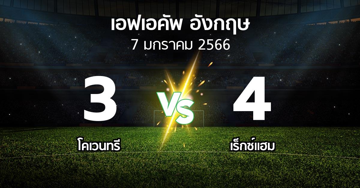 ผลบอล : โคเวนทรี vs เร็กซ์แฮม (เอฟเอ คัพ 2022-2023)