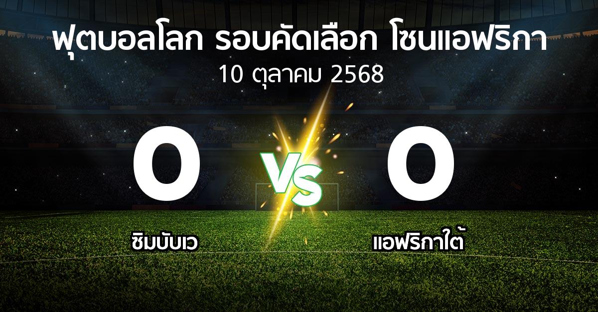 ผลบอล : ซิมบับเว vs แอฟริกาใต้ (ฟุตบอลโลก-รอบคัดเลือก-โซนแอฟริกา 2023-2025)