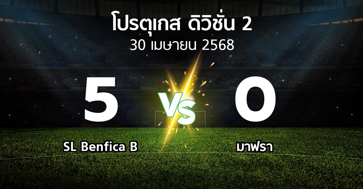 ผลบอล : SL Benfica B vs มาฟรา (โปรตุเกส-ดิวิชั่น-2 2024-2025)