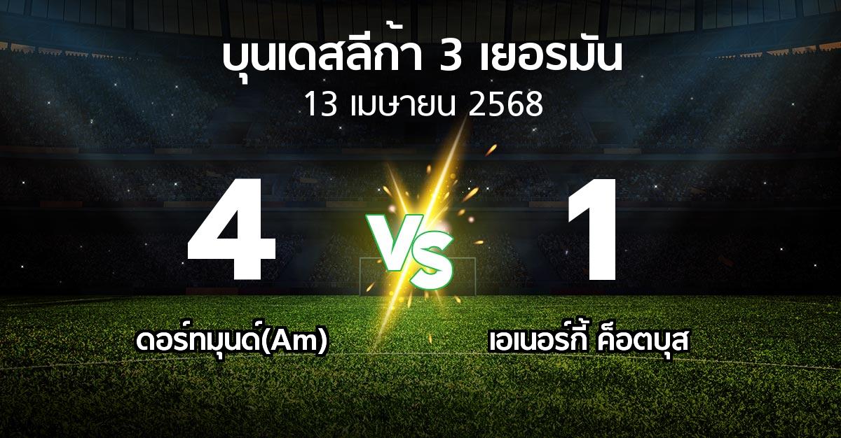 ผลบอล : ดอร์ทมุนด์(Am) vs เอเนอร์กี้ ค็อตบุส (บุนเดสลีก้า-3-เยอรมัน 2024-2025)