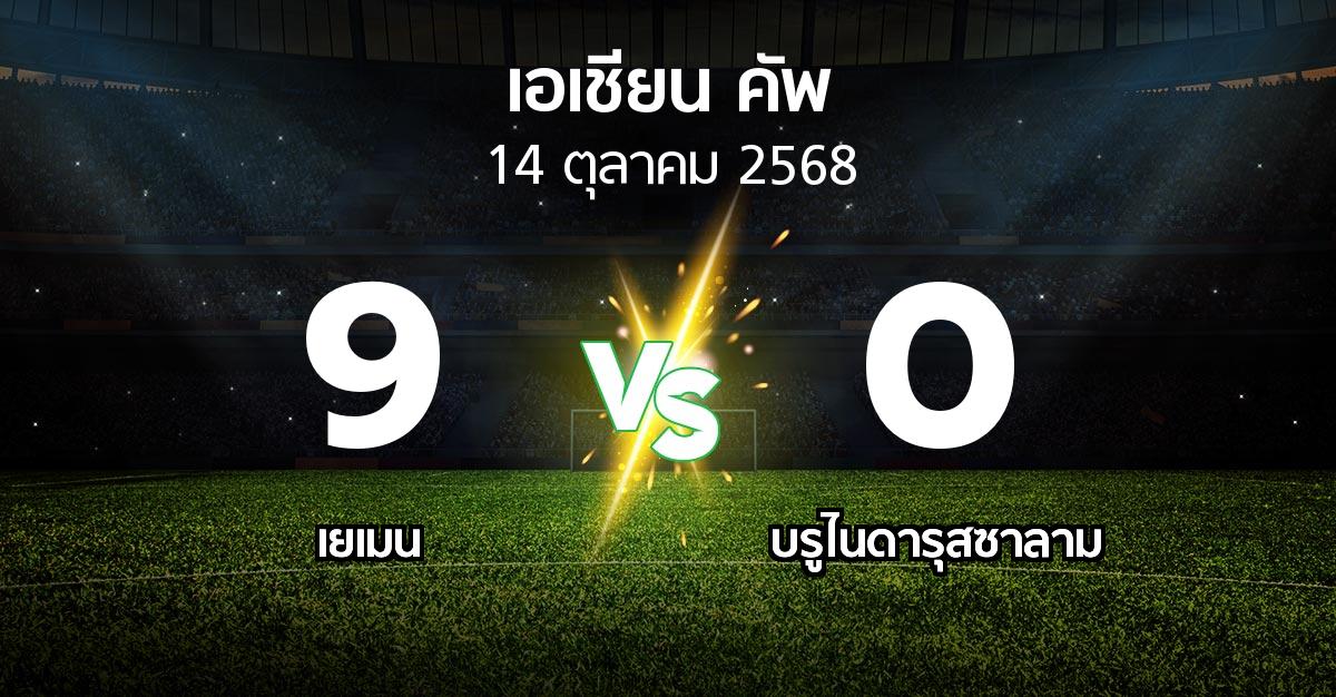 ผลบอล : เยเมน vs บรูไนดารุสซาลาม (เอเชียนคัพ 2024-2027)
