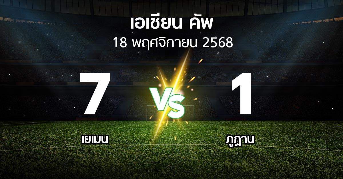 ผลบอล : เยเมน vs ภูฏาน (เอเชียนคัพ 2024-2027)