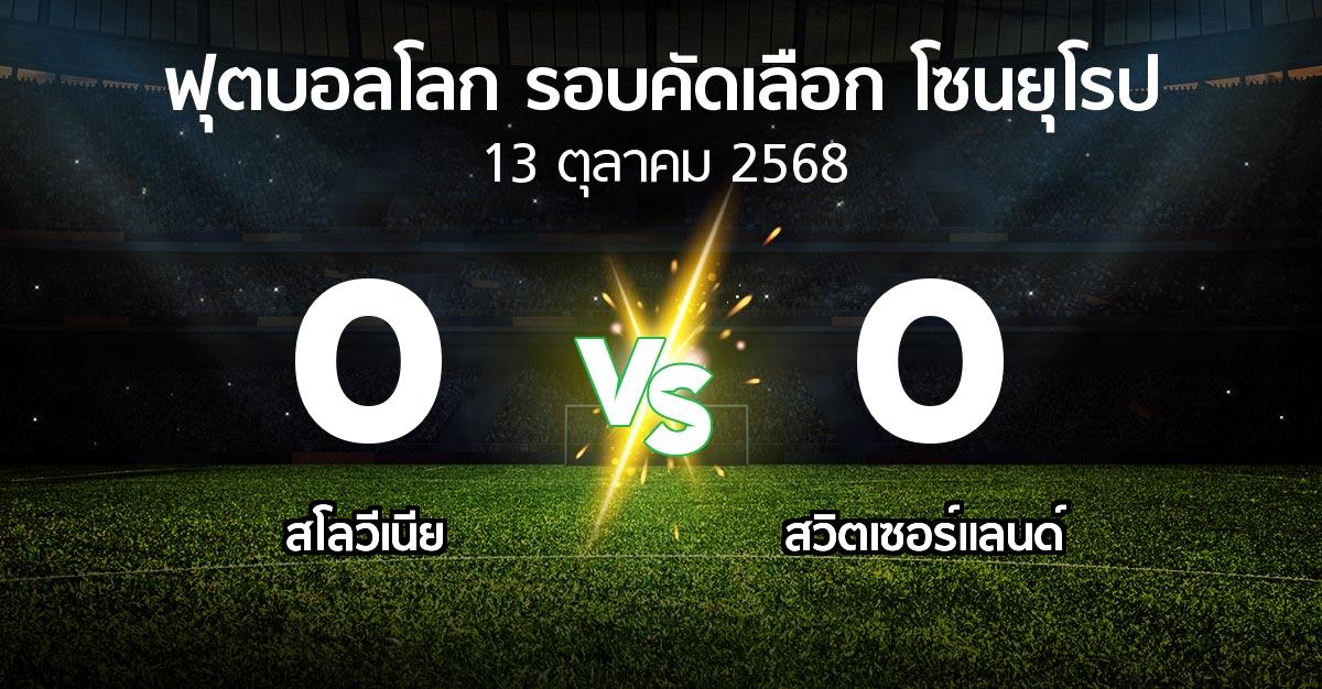 ผลบอล : สโลวีเนีย vs สวิตเซอร์แลนด์ (ฟุตบอลโลก-รอบคัดเลือก-โซนยุโรป 2025-2026)