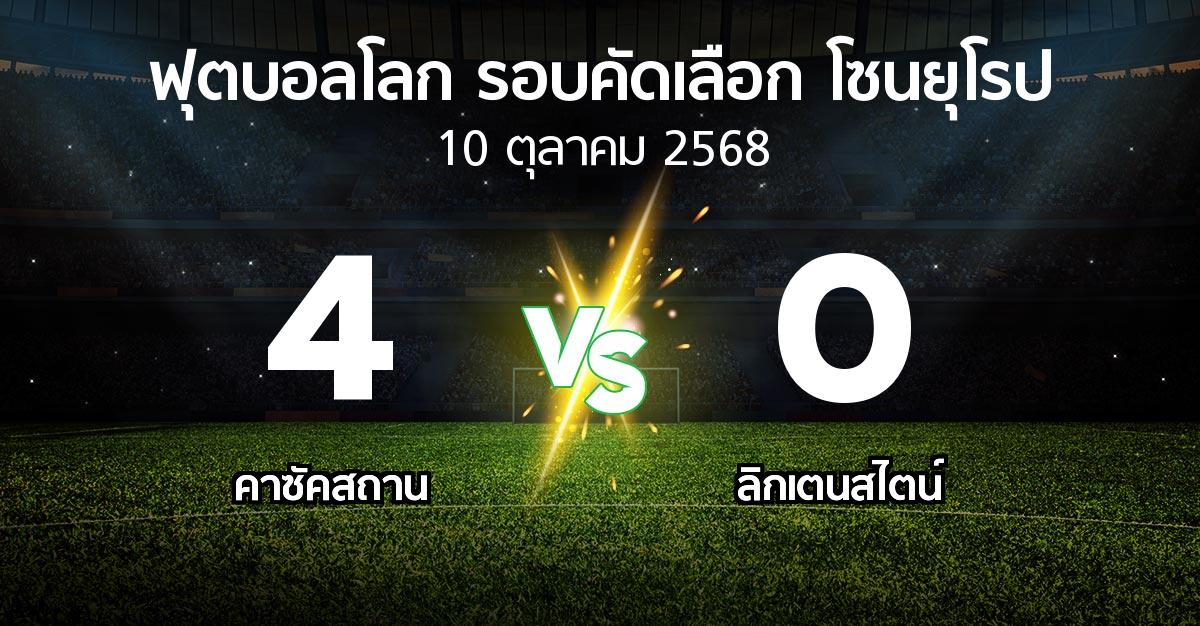 ผลบอล : คาซัคสถาน vs ลิกเตนสไตน์ (ฟุตบอลโลก-รอบคัดเลือก-โซนยุโรป 2025-2026)