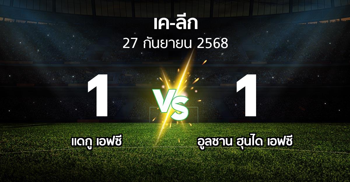 ผลบอล : แดกู เอฟซี vs อูลซาน ฮุนได เอฟซี (เค-ลีก 2025)