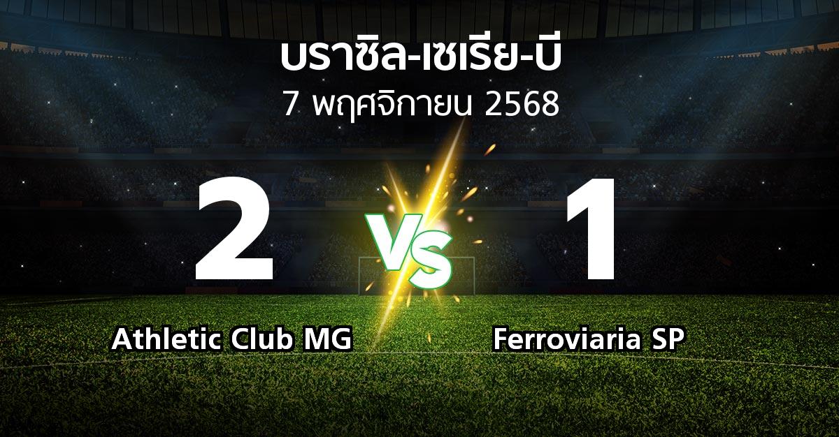 ผลบอล : Athletic Club MG vs Ferroviaria SP (บราซิล-เซเรีย-บี 2025)
