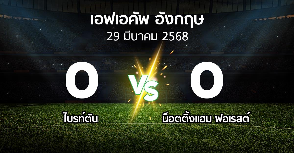 ผลบอล : ไบรท์ตัน vs น็อตติ้งแฮม ฟอเรสต์ (เอฟเอ คัพ 2024-2025)