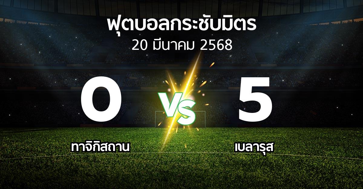 โปรแกรมบอล : ทาจิกิสถาน vs เบลารุส (ฟุตบอลกระชับมิตร)