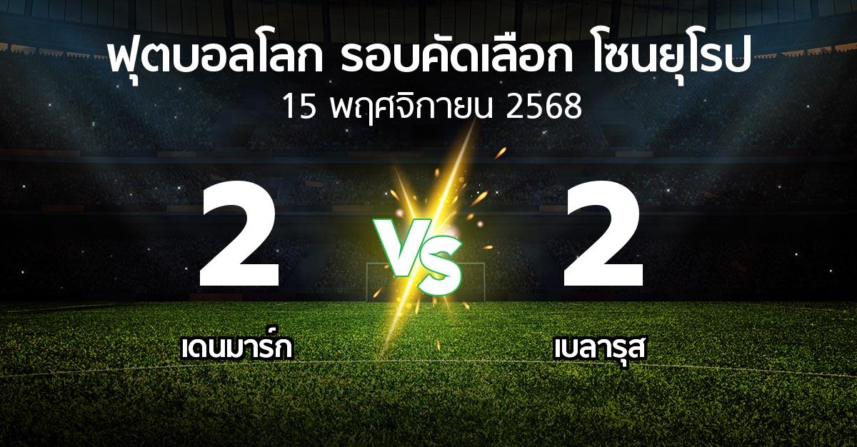 ผลบอล : เดนมาร์ก vs เบลารุส (ฟุตบอลโลก-รอบคัดเลือก-โซนยุโรป 2025-2026)