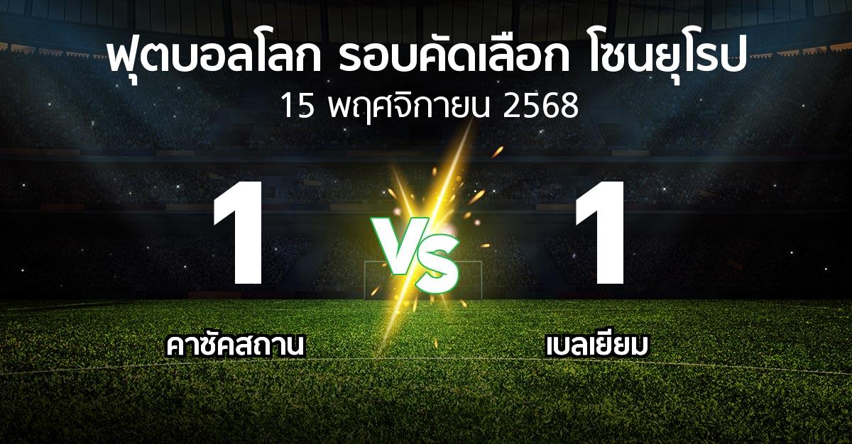 ผลบอล : คาซัคสถาน vs เบลเยียม (ฟุตบอลโลก-รอบคัดเลือก-โซนยุโรป 2025-2026)