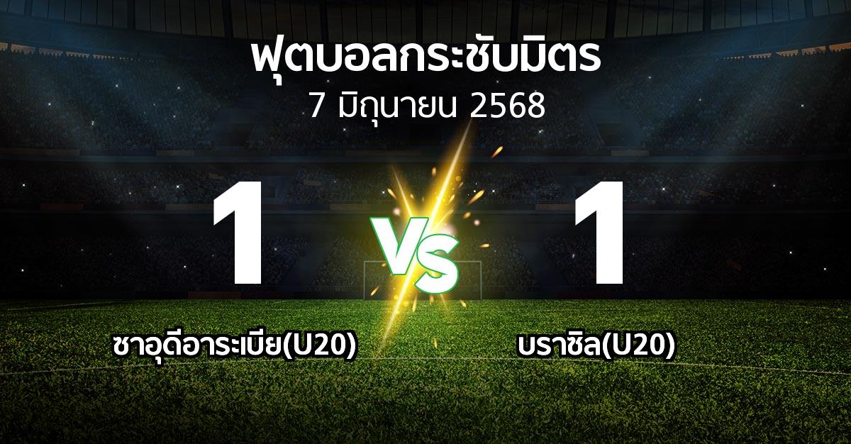 โปรแกรมบอล : ซาอุดีอาระเบีย(U20) vs บราซิล(U20) (ฟุตบอลกระชับมิตร)
