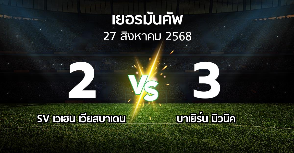 ผลบอล : SV เวเฮน เวียสบาเดน vs บาเยิร์น มิวนิค (เดเอฟเบ-โพคาล 2025-2026)