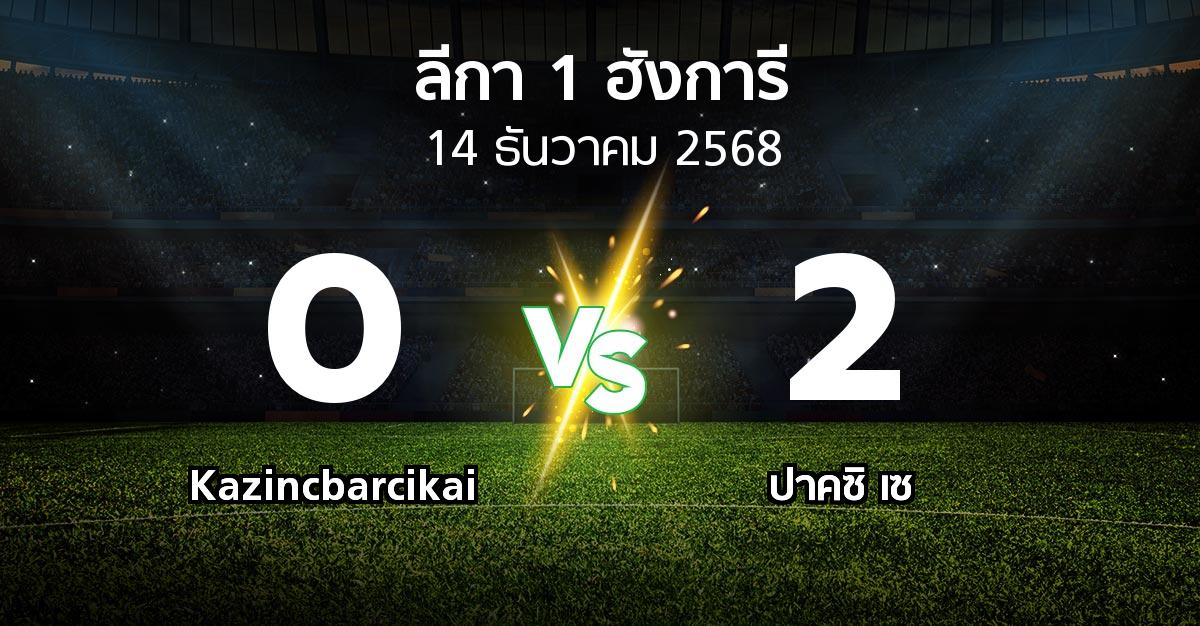 ผลบอล : Kazincbarcikai vs ปาคซิ เซ (ลีกา-1-ฮังการี 2025-2026)