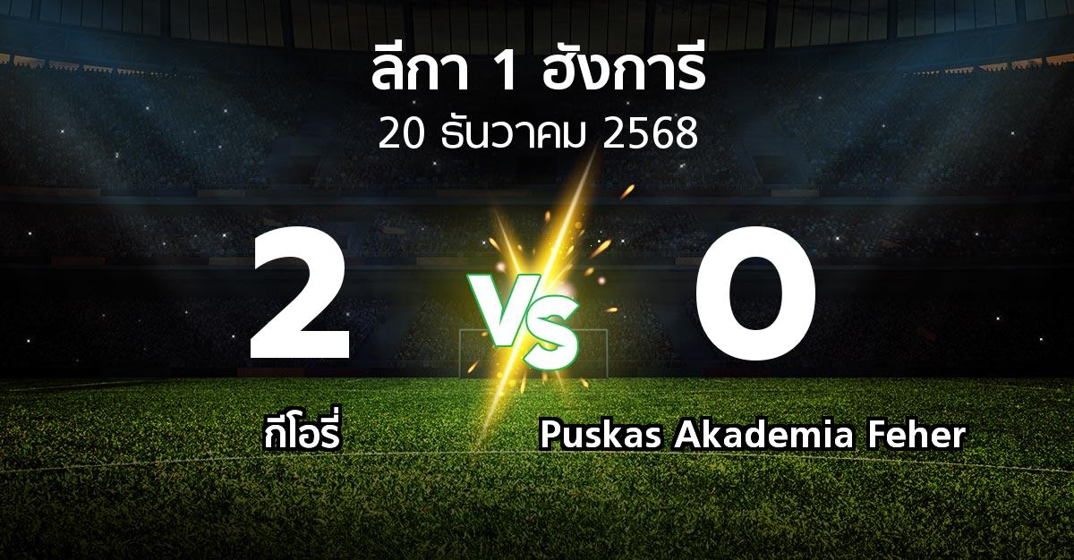 ผลบอล : กีโอรี่ vs Puskas Akademia Feher (ลีกา-1-ฮังการี 2025-2026)