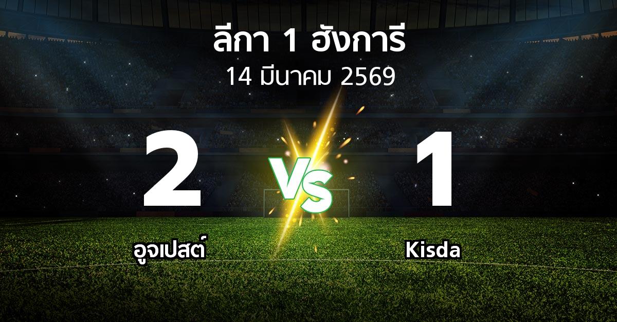 ผลบอล : อูจเปสต์ vs Kisda (ลีกา-1-ฮังการี 2025-2026)