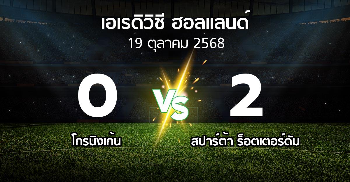 ผลบอล : โกรนิงเก้น vs สปาร์ตา (เอเรดิวิซี่ ฮอลแลนด์ 2025-2026)