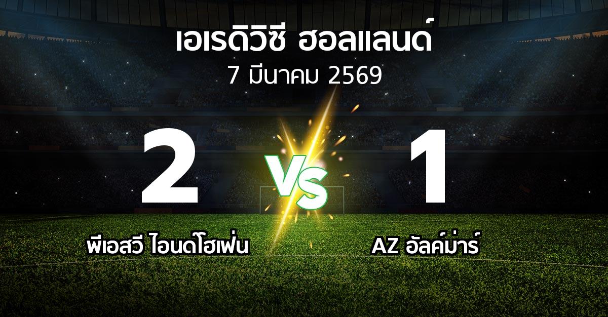 ผลบอล : พีเอสวี vs AZ อัลค์ม่าร์ (เอเรดิวิซี่ ฮอลแลนด์ 2025-2026)