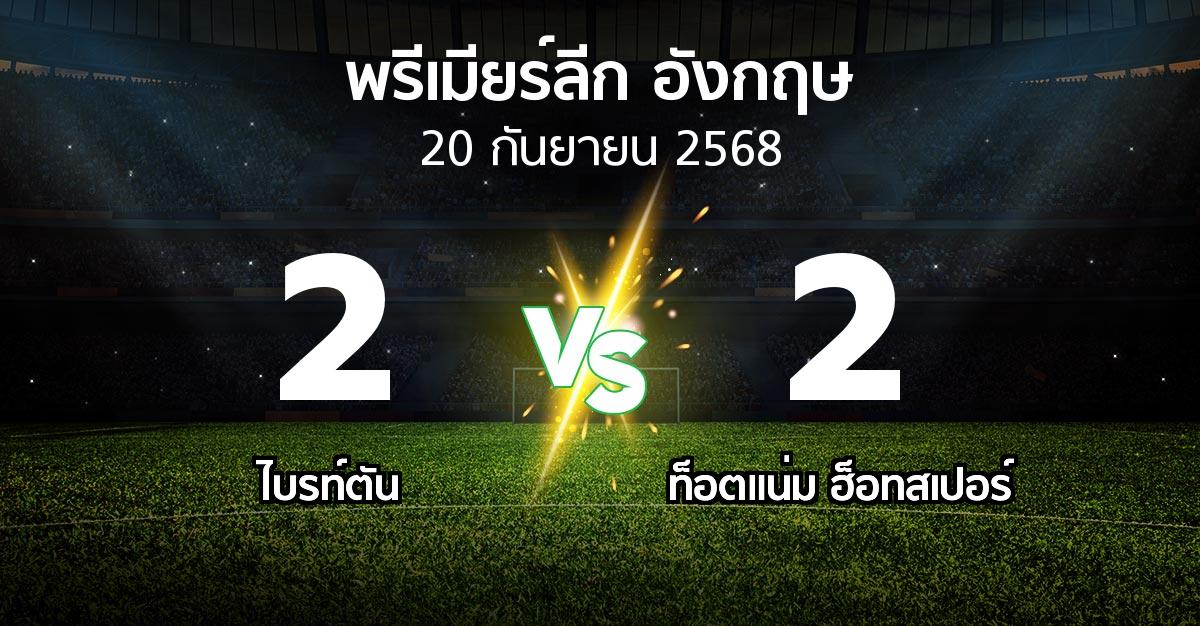 ผลบอล : ไบรท์ตัน vs สเปอร์ส (พรีเมียร์ลีก 2025-2026)