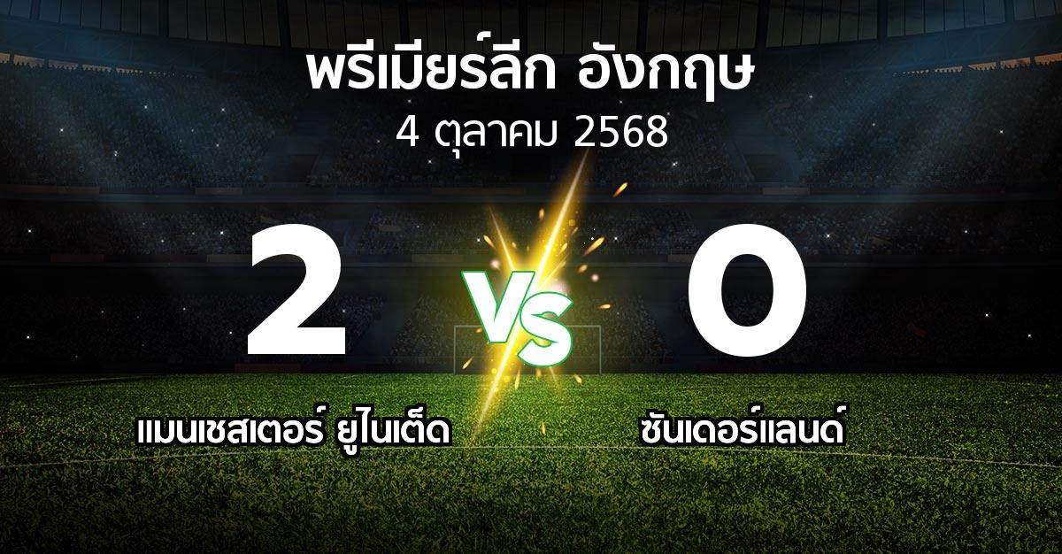 ผลบอล : แมนฯ ยูไนเต็ด vs ซันเดอร์แลนด์ (พรีเมียร์ลีก 2025-2026)