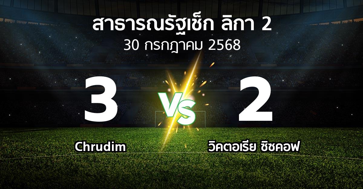 ผลบอล : Chrudim vs วิคตอเรีย ซิซคอฟ (สาธารณรัฐเช็ก-ลิกา-2 2025-2026)