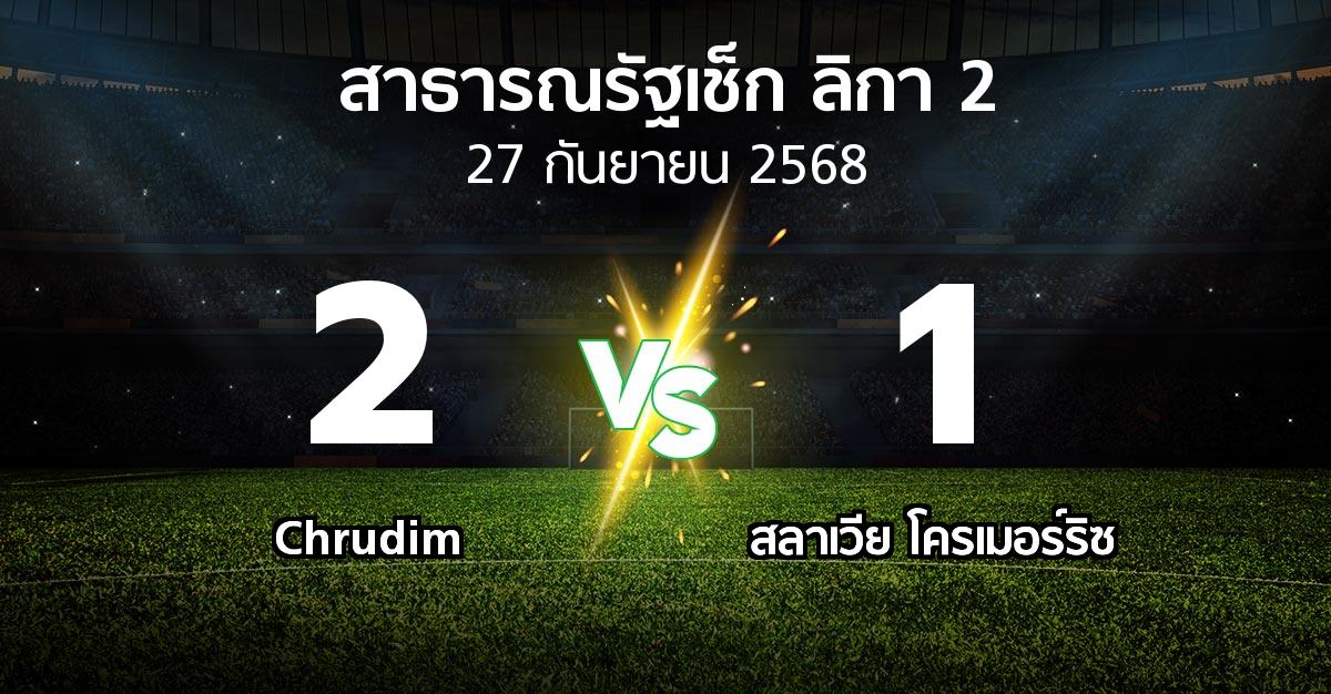 ผลบอล : Chrudim vs สลาเวีย โครเมอร์ริซ (สาธารณรัฐเช็ก-ลิกา-2 2025-2026)
