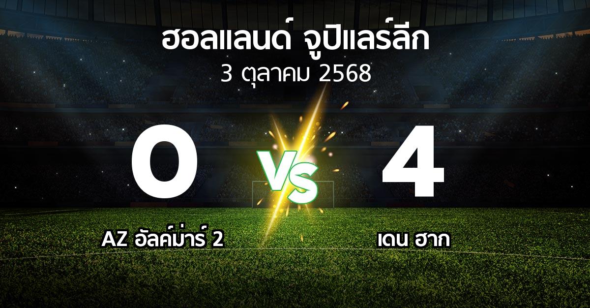 ผลบอล : AZ อัลค์ม่าร์ 2 vs เดน ฮาก (ฮอลแลนด์-จูปิแลร์ลีก 2025-2026)
