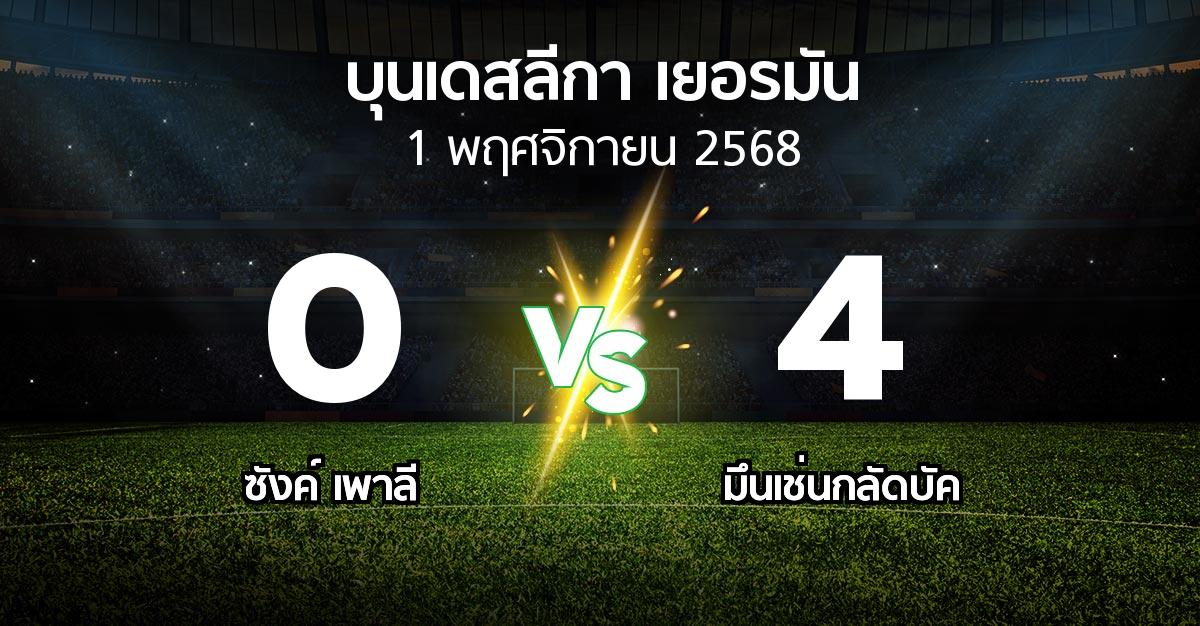 ผลบอล : ซังค์ เพาลี vs มึนเช่นกลัดบัค (บุนเดสลีกา 2025-2026)