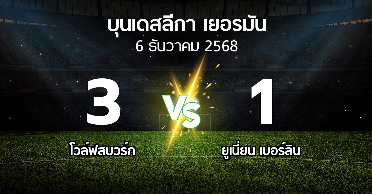 ผลบอล : โวล์ฟสบวร์ก vs ยูเนี่ยน เบอร์ลิน (บุนเดสลีกา 2025-2026)