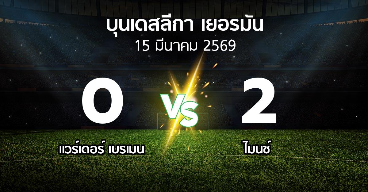 ผลบอล : เบรเมน vs ไมนซ์ (บุนเดสลีกา 2025-2026)