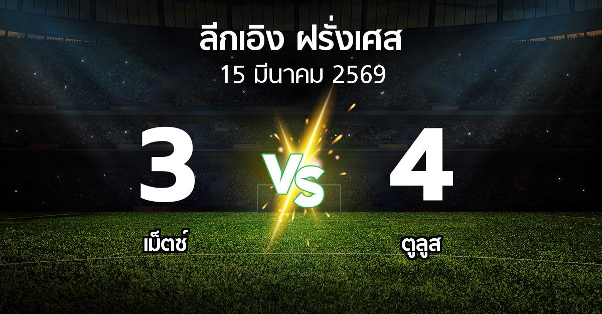 ผลบอล : เม็ตซ์ vs ตูลูส (ลีกเอิง 2025-2026)