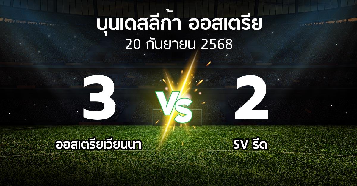 ผลบอล : เวียน vs SV รีด (บุนเดสลีก้า-ออสเตรีย 2025-2026)