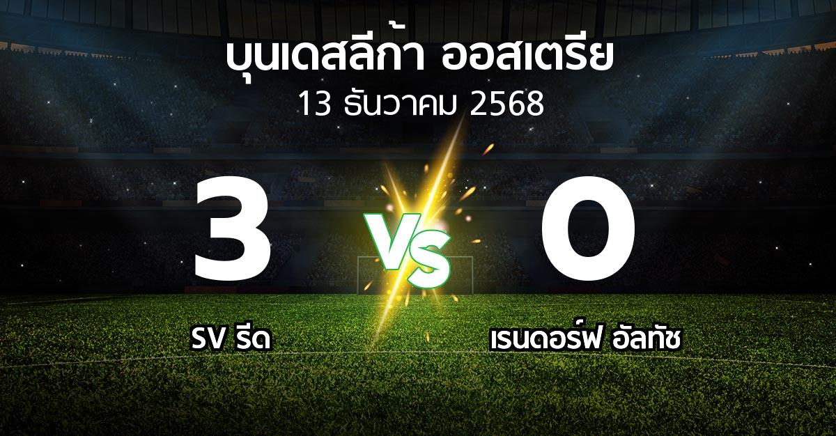 ผลบอล : SV รีด vs เรนดอร์ฟ อัลทัช (บุนเดสลีก้า-ออสเตรีย 2025-2026)