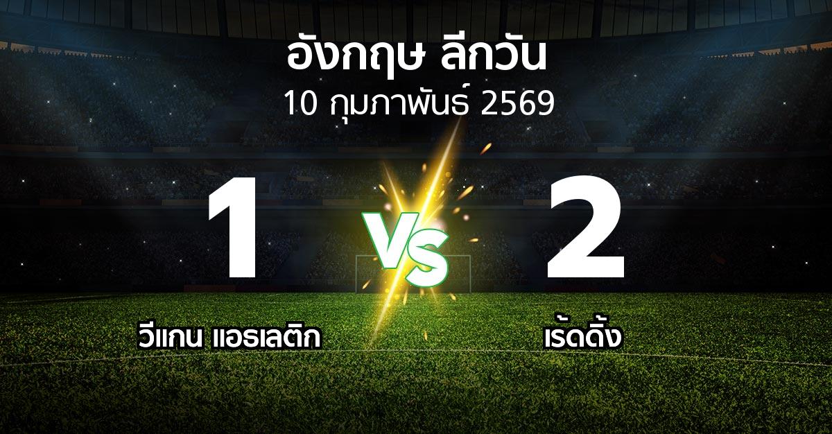 ผลบอล : วีแกน แอธเลติก vs เร้ดดิ้ง (ลีกวัน-อังกฤษ 2025-2026)