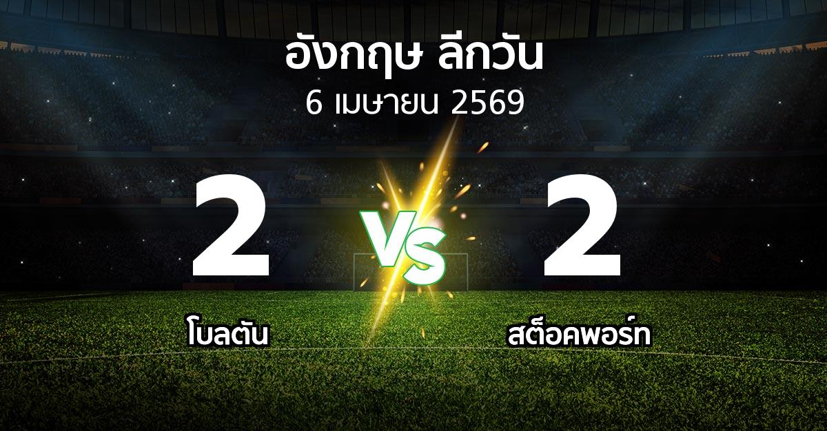 ผลบอล : โบลตัน vs สต็อคพอร์ท (ลีกวัน-อังกฤษ 2025-2026)