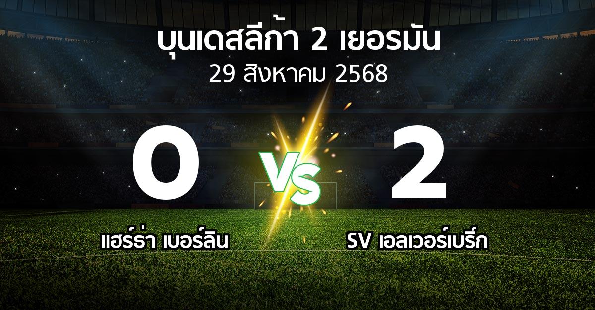 ผลบอล : แฮร์ธ่า เบอร์ลิน vs SV เอลเวอร์เบริ์ก (บุนเดสลีก้า-2-เยอรมัน 2025-2026)