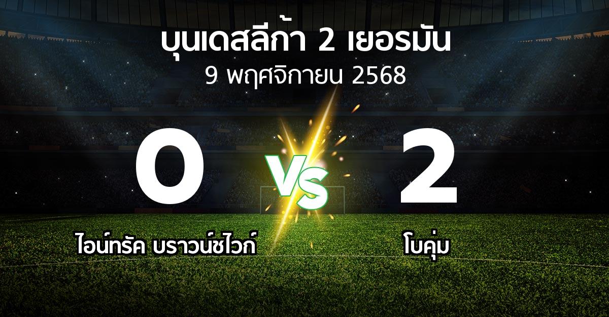 ผลบอล : บราวน์ชไวก์ vs โบคุ่ม (บุนเดสลีก้า-2-เยอรมัน 2025-2026)