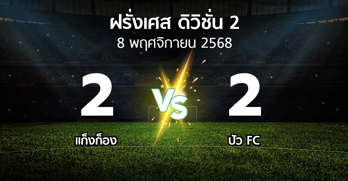 ผลบอล : แก็งก็อง vs ปัว FC (ฝรั่งเศส-ดิวิชั่น-2 2025-2026)