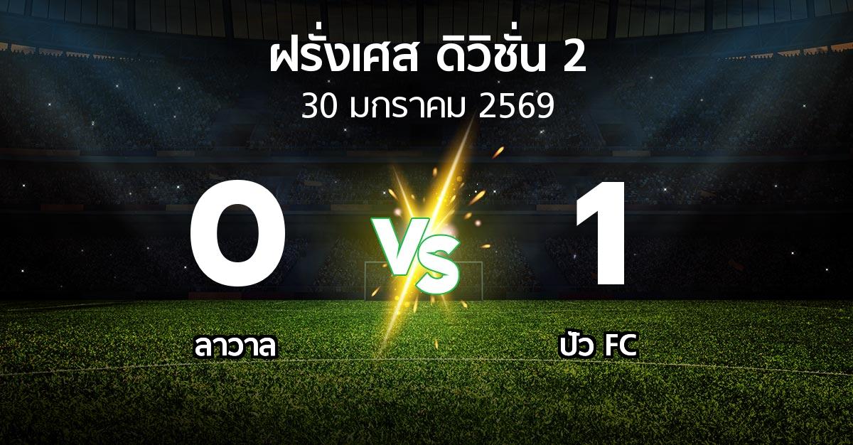 ผลบอล : ลาวาล vs ปัว FC (ฝรั่งเศส-ดิวิชั่น-2 2025-2026)