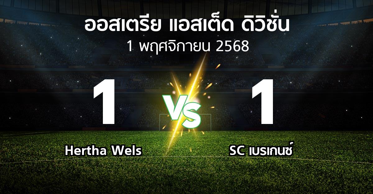 ผลบอล : Hertha Wels vs SC เบรเกนซ์ (ออสเตรีย-แอสเต็ด-ดิวิชั่น 2025-2026)