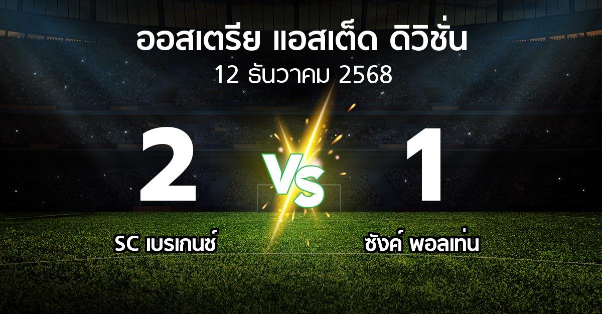 ผลบอล : SC เบรเกนซ์ vs ซังค์ พอลเท่น (ออสเตรีย-แอสเต็ด-ดิวิชั่น 2025-2026)