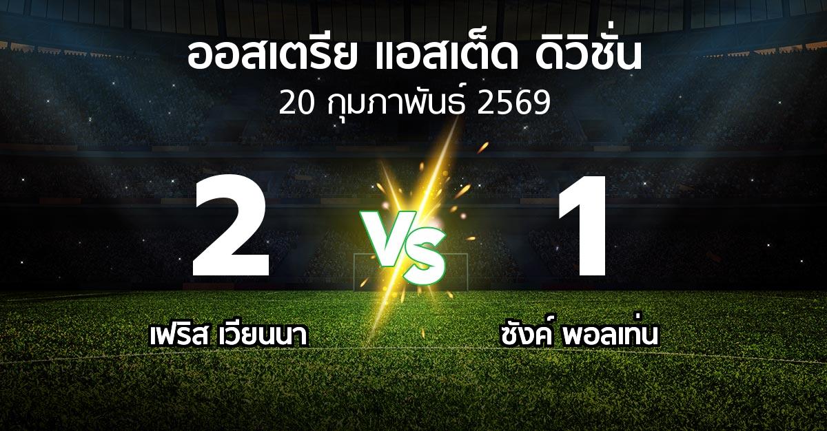 ผลบอล : เฟริส เวียนนา vs ซังค์ พอลเท่น (ออสเตรีย-แอสเต็ด-ดิวิชั่น 2025-2026)