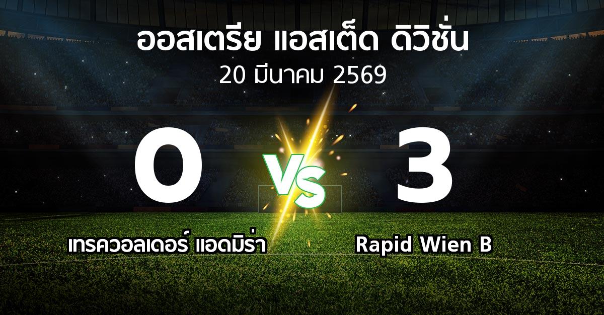 ผลบอล : เทรควอลเดอร์ แอดมิร่า vs Rapid Wien B (ออสเตรีย-แอสเต็ด-ดิวิชั่น 2025-2026)