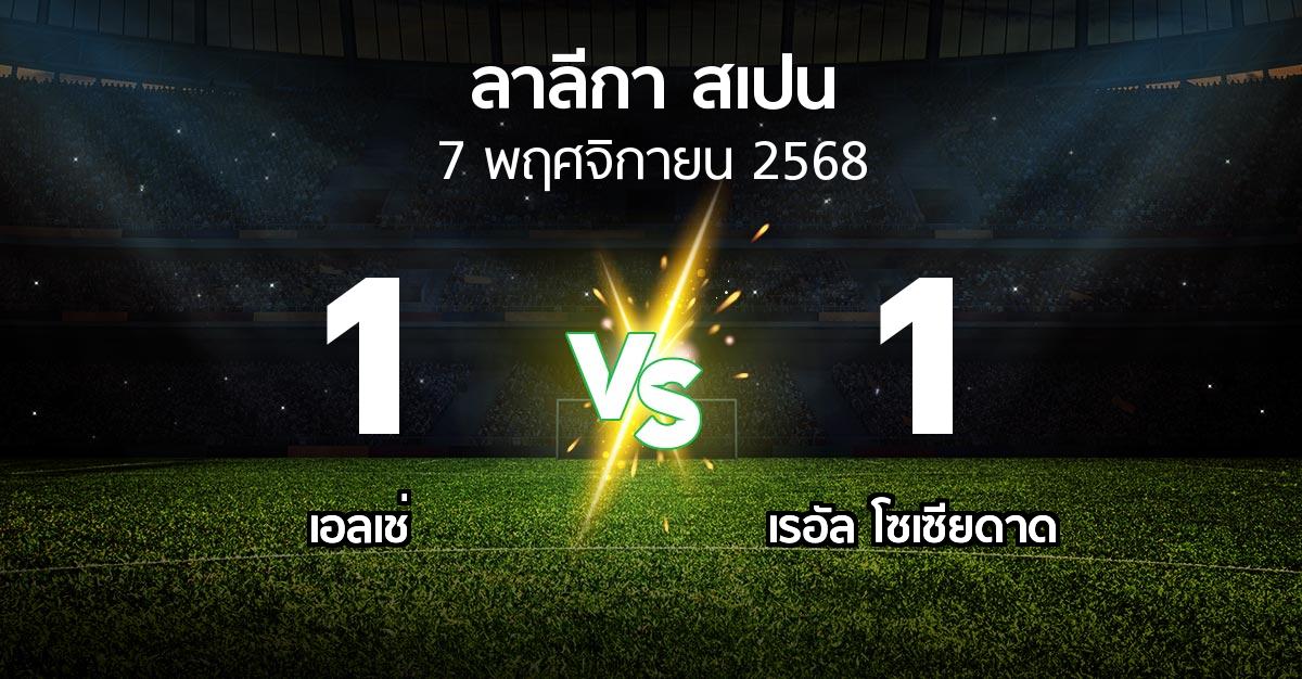 ผลบอล : เอลเช่ vs เรอัล โซเซียดาด (ลา ลีกา 2025-2026)