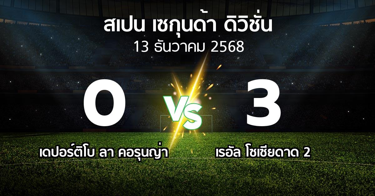 ผลบอล : เดปอร์ติโบ ลา คอรุนญ่า vs เรอัล โซเซียดาด 2 (สเปน-เซกุนด้า-ดิวิชั่น 2025-2026)