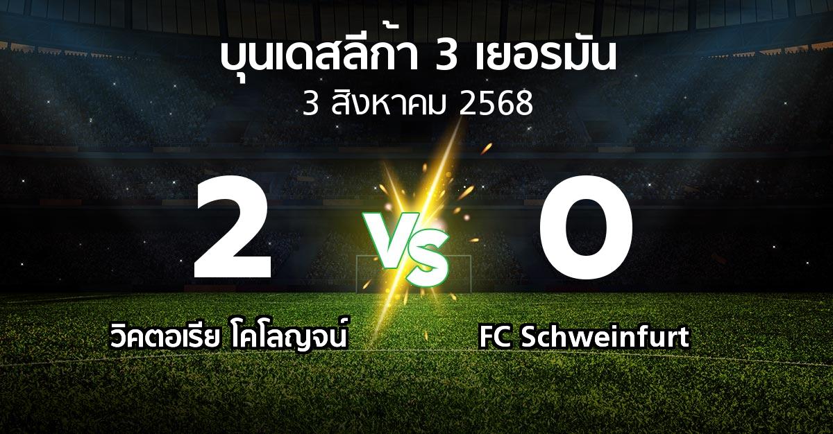 ผลบอล : วิคตอเรีย โคโลญจน์ vs FC Schweinfurt (บุนเดสลีก้า-3-เยอรมัน 2025-2026)
