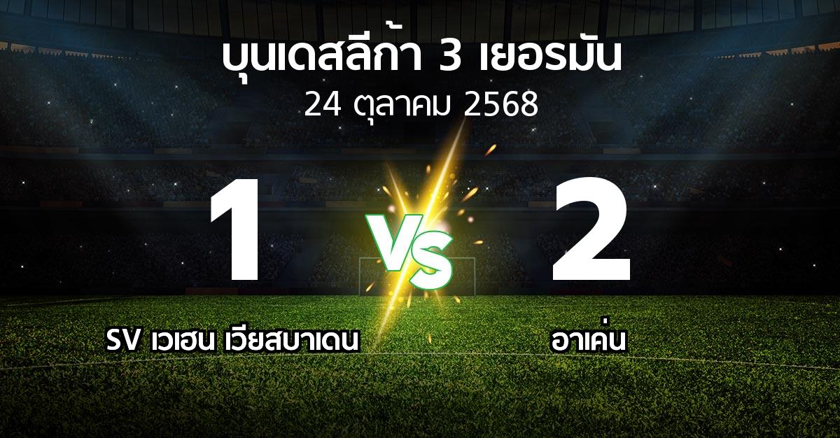ผลบอล : SV เวเฮน เวียสบาเดน vs อาเค่น (บุนเดสลีก้า-3-เยอรมัน 2025-2026)
