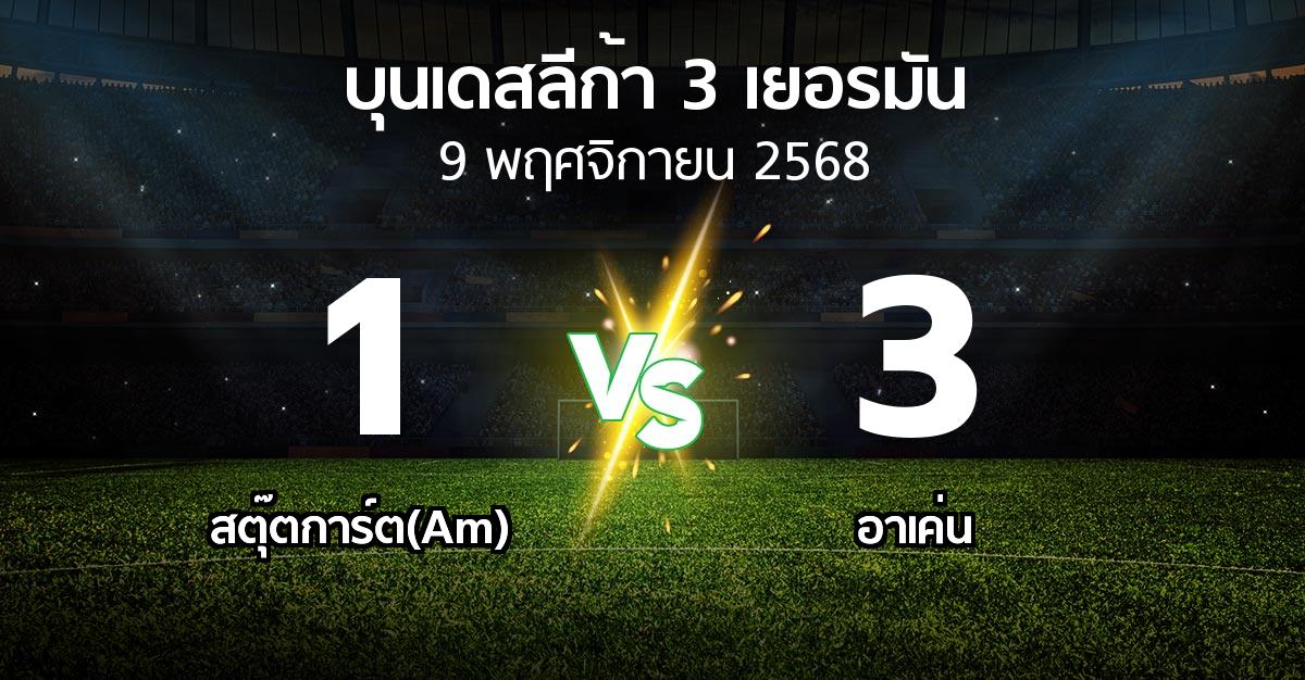 ผลบอล : สตุ๊ตการ์ต(Am) vs อาเค่น (บุนเดสลีก้า-3-เยอรมัน 2025-2026)