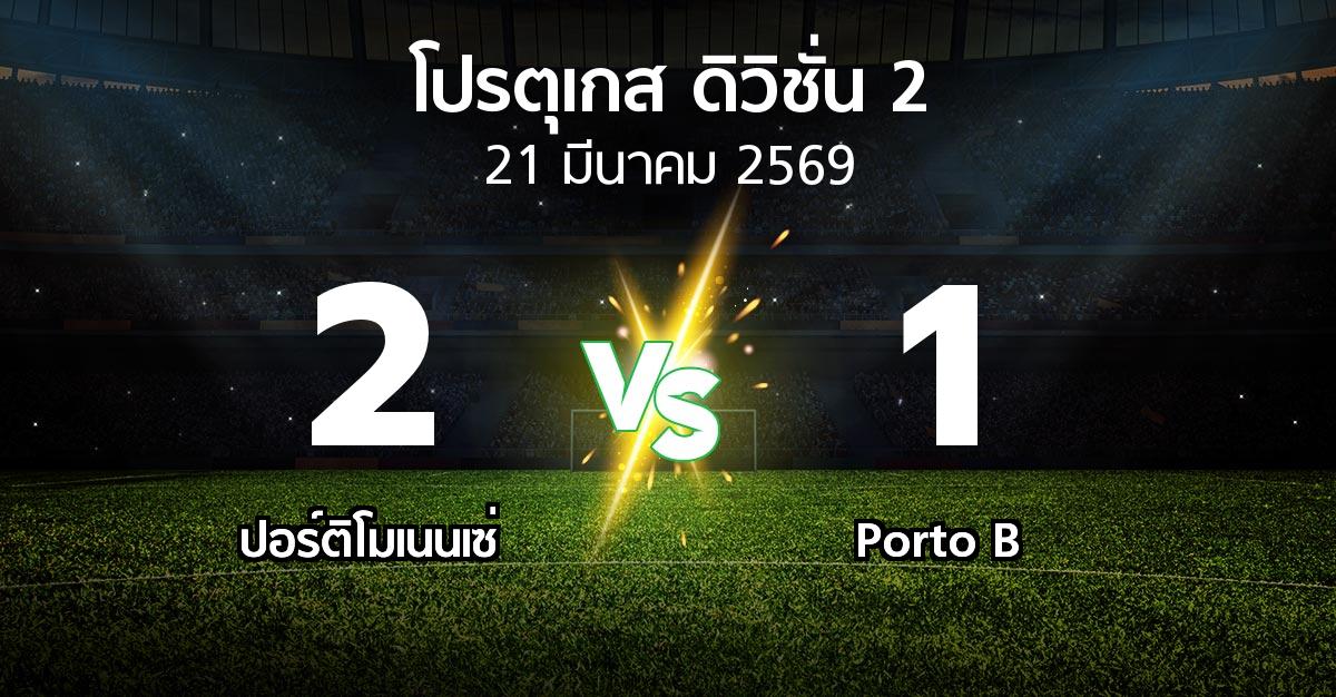 ผลบอล : ปอร์ติโมเนนเซ่ vs Porto B (โปรตุเกส-ดิวิชั่น-2 2025-2026)