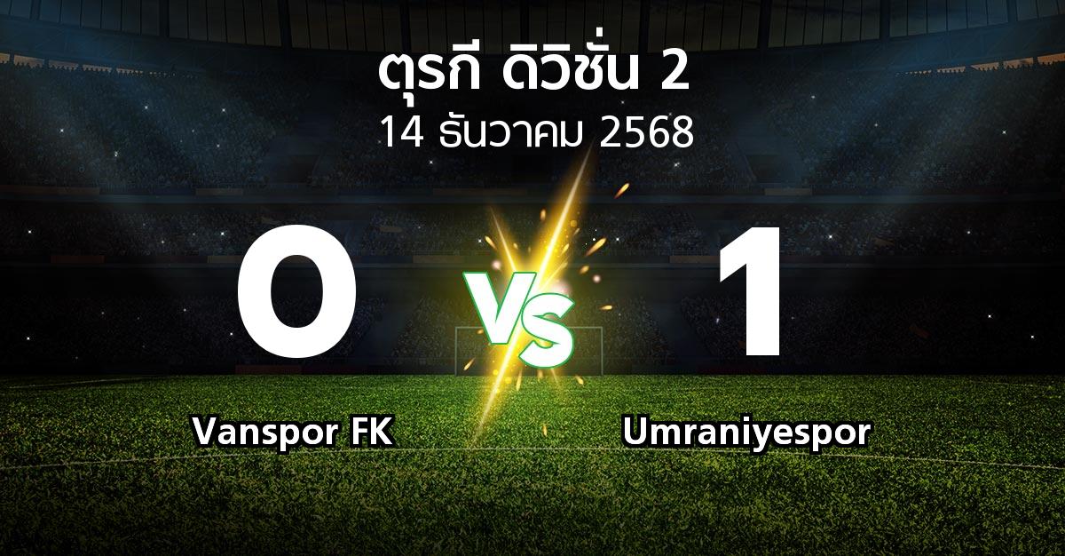 ผลบอล : Vanspor FK vs Umraniyespor (ตุรกี-ดิวิชั่น-2 2025-2026)